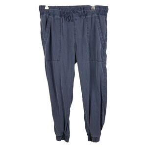 Cloth & Stone Women's‎ Medium Jogger Pants Tencel Blue Drawstring Waist Casual